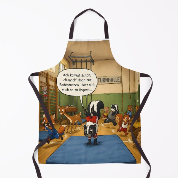 Item preview, Floor gymnastics – Funny skunk gym motif designed and sold by TJQsAnimals.