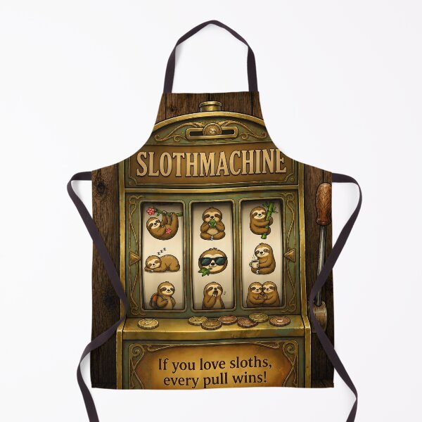 Item preview, SlothMachine – Every Pull Wins for Sloth Lovers designed and sold by TJQsAnimals.