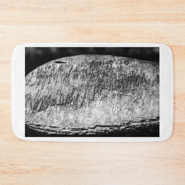Item preview, Black And White Close-Up Of Weathered Wood Stump Texture Showing Rough Grain And Cracks designed and sold by Nmallia.