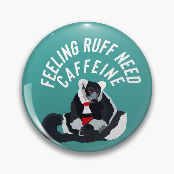 Item preview, Black and White Belted Ruffed Lemur, Caffeine  designed and sold by PrettylittlepastelUk.