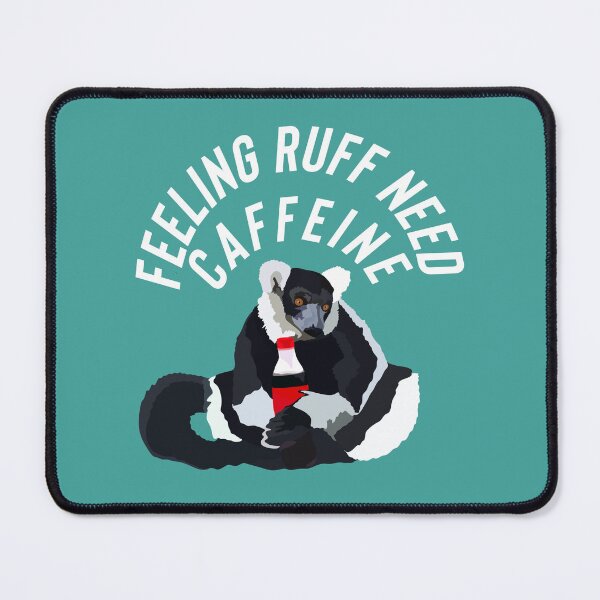 Item preview, Black and White Belted Ruffed Lemur, Caffeine  designed and sold by PrettylittlepastelUk.