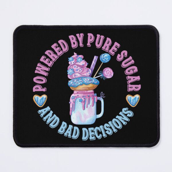 Item preview, Powered By Pure Sugar And Bad Decisions - Funny Freakshake & Sweet Tooth Humor designed and sold by the-Z3nith.