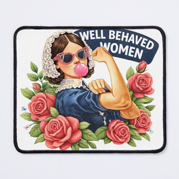 Item preview, Well Behaved Women Rarely Make History Feminist Vintage Art designed and sold by HaydenMillepied.