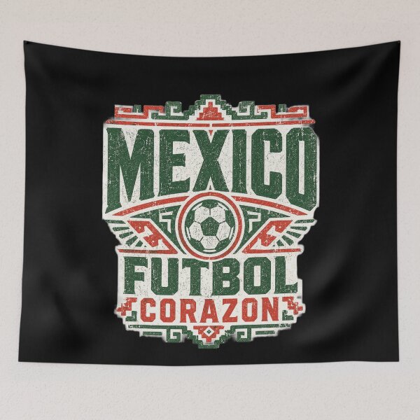 Item preview, Mexico Futbol Corazon Vintage Soccer Fan T-Shirt designed and sold by ArthUpscale.