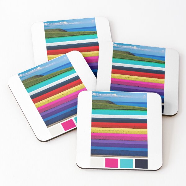 Item preview, Art - Coastal Landscape and Color Palette, Modern Geometric Composition designed and sold by Reverso-Design.