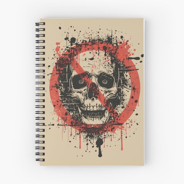 Item preview, Distressed Red Prohibition Sign Skull Punk Trash Art designed and sold by ERODED SELF.
