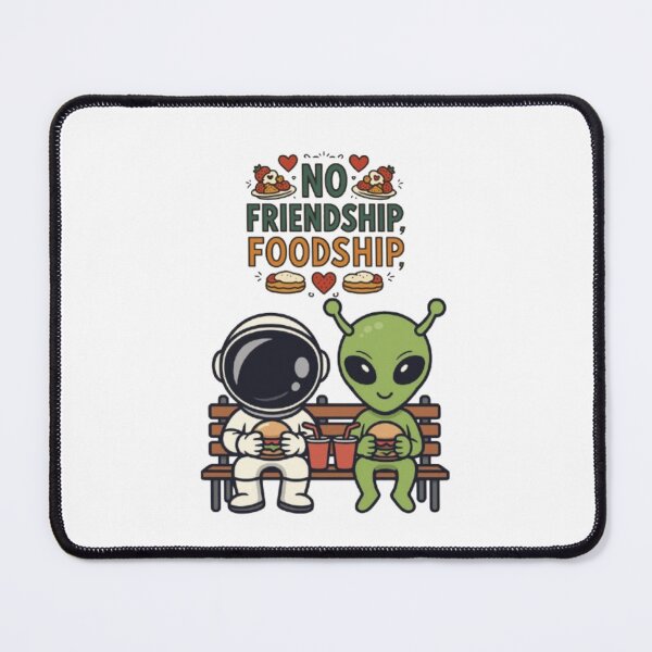 Item preview, No Friendship Foodship Funny Alien Astronaut Space Pun Art designed and sold by Miheerala.