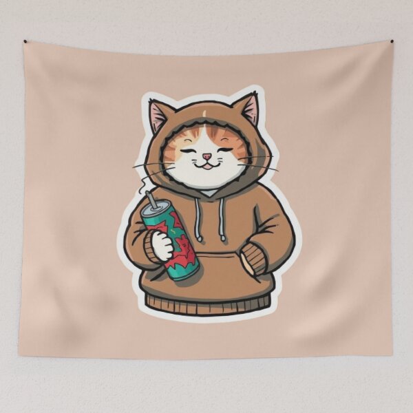 Item preview, No Sleep Just Gaming Cat Sticker designed and sold by Stylestickers55.