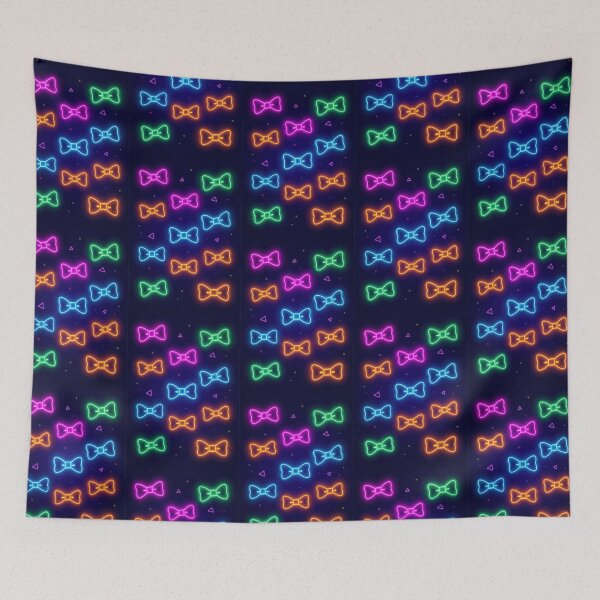 Item preview, Kawaii Neon Bows – Colorful, Aesthetically Flirty, and Y2K Pattern designed and sold by SatinPosterCo.