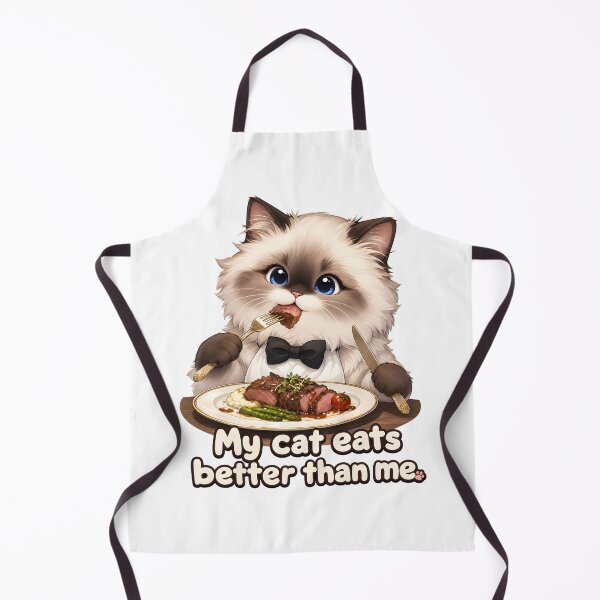 Item preview, My Cat Eats Better Than Me Cute Chibi Ragdoll Cat designed and sold by ZenandBeans.