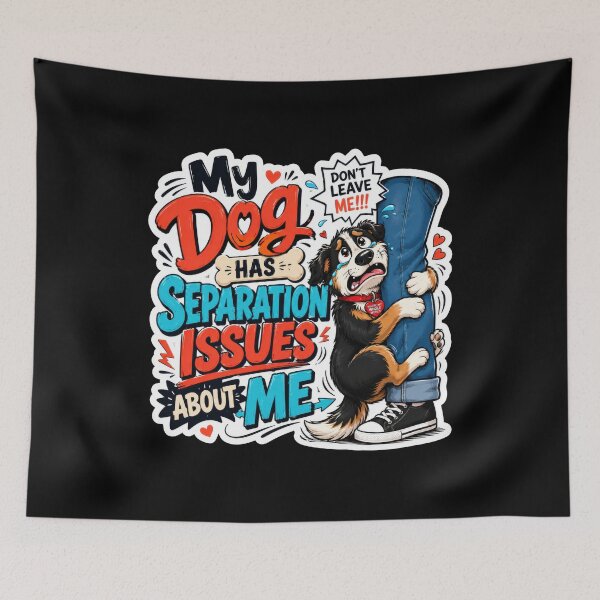 Item preview, My Dog Has Separation Issues Funny Sticker  designed and sold by Sketchlegacy.