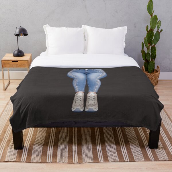Item preview,  Legs in Jeans design for your Wheelchair Throw Blanket designed and sold by Nerdy-Tees.