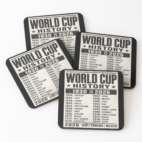 Item preview, World Cup History 1930–2026 Vintage Football Timeline T-Shirt designed and sold by ArthUpscale.
