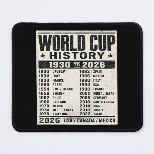 Item preview, World Cup History 1930–2026 Vintage Football Timeline T-Shirt designed and sold by ArthUpscale.