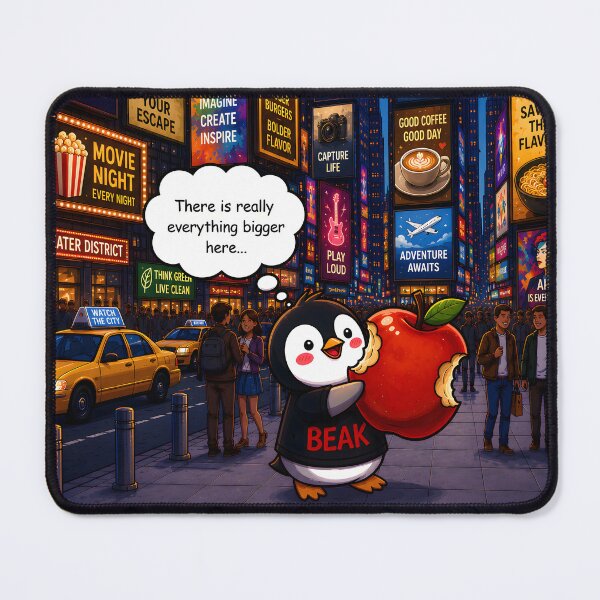 Item preview, Beak Apple – Funny New York Penguin Design designed and sold by TJQsAnimals.
