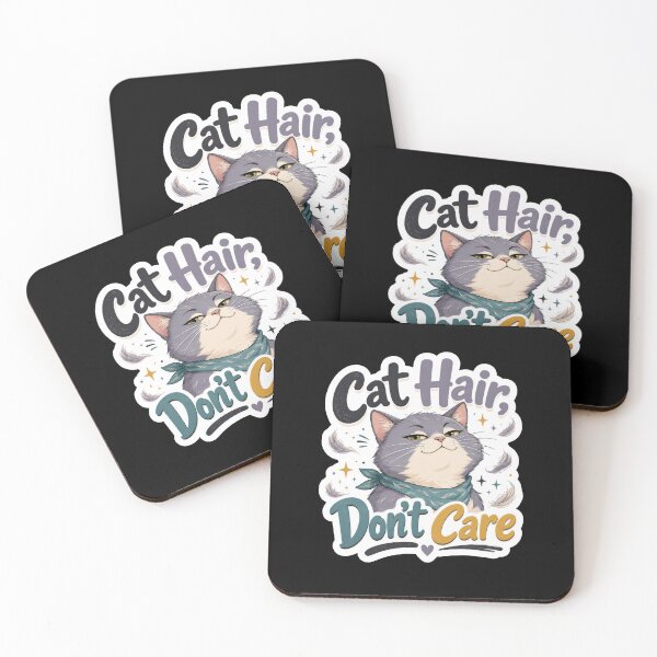 Item preview, Cat Hair Don't Care Funny Cat Sticker  designed and sold by Sketchlegacy.