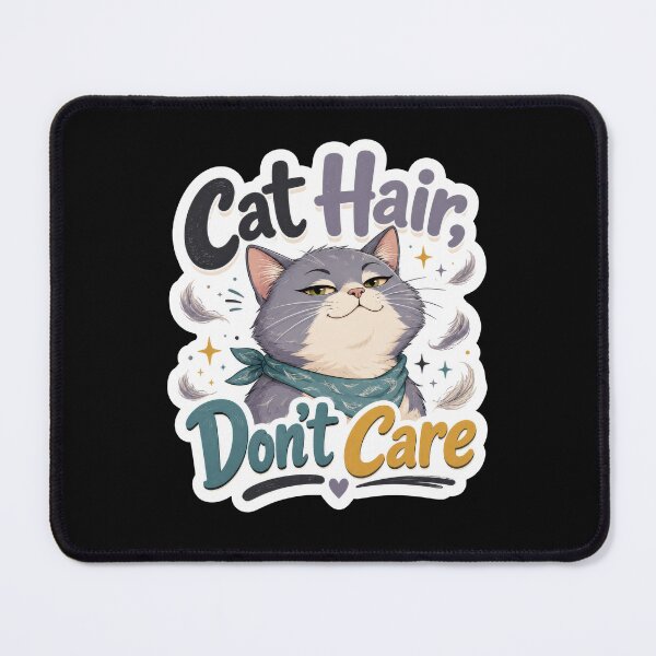Item preview, Cat Hair Don't Care Funny Cat Sticker designed and sold by Sketchlegacy.