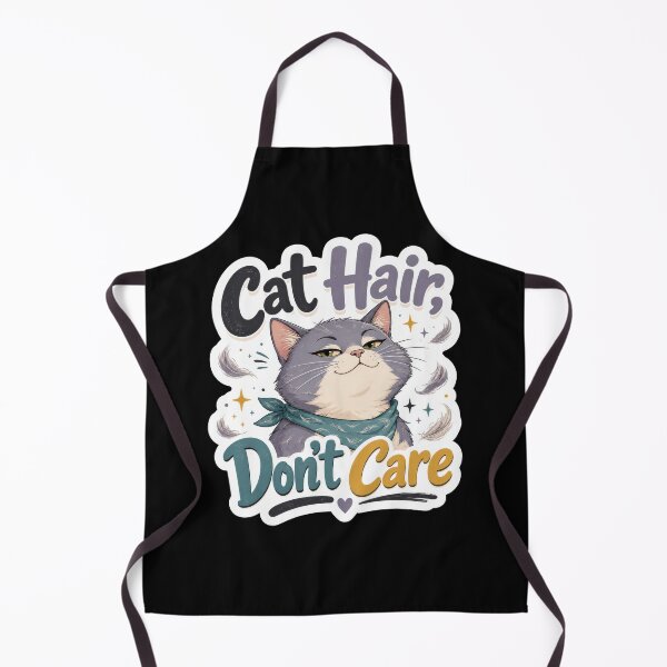 Item preview, Cat Hair Don't Care Funny Cat Sticker designed and sold by Sketchlegacy.