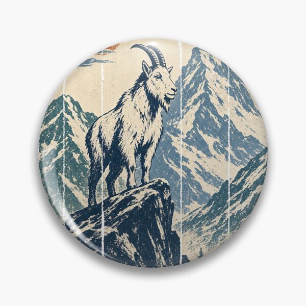 Item preview, Mountain Goat on the High Peaks designed and sold by VisualArtsOasis.