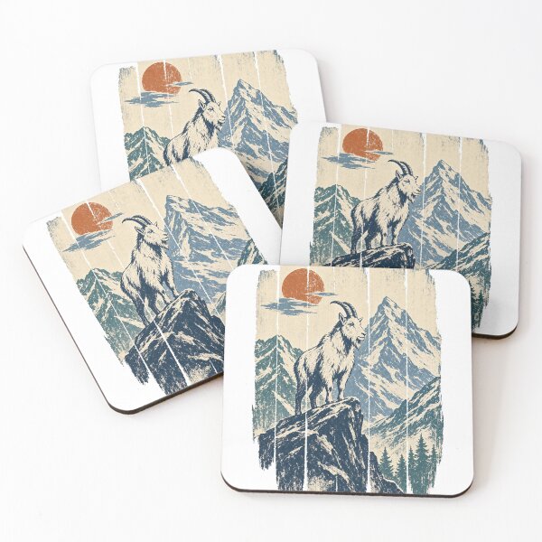 Item preview, Mountain Goat on the High Peaks designed and sold by VisualArtsOasis.