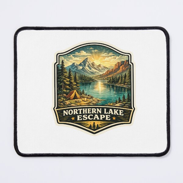 Item preview, Northern Lake Escape Camping Sticker designed and sold by HaveAGoodDay365.