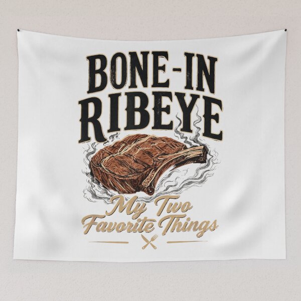 Item preview, Vintage Bone In Ribeye Steak My Two Favorite Things Grilling Art designed and sold by EricCotanori.