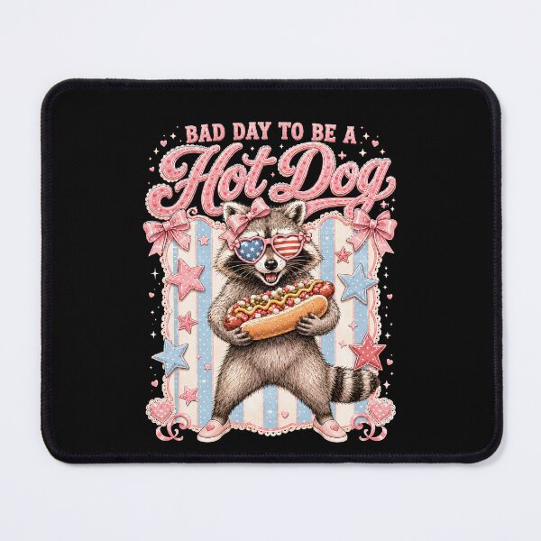 Item preview, Bad Day To Be a Hot Dog Funny Raccon Shirt, Hot Dog Shirt, Summer Tee, Bad Day to Be a Hotdog, Funny 4th of July Shirt, Labor Day designed and sold by THREE LITTLE BEANS.