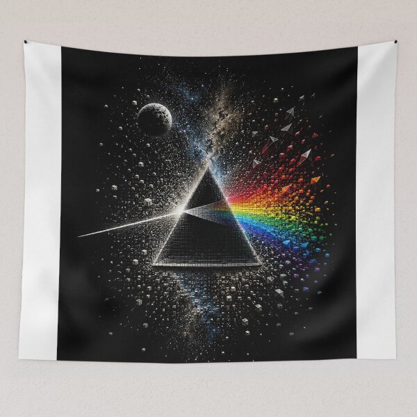 Item preview, Prism Monolith Micro Mosaic 3D Pink Floyd designed and sold by JcAbstractArt.