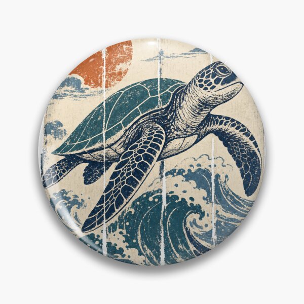Item preview, Sea Turtle in the Ocean Waves designed and sold by VisualArtsOasis.