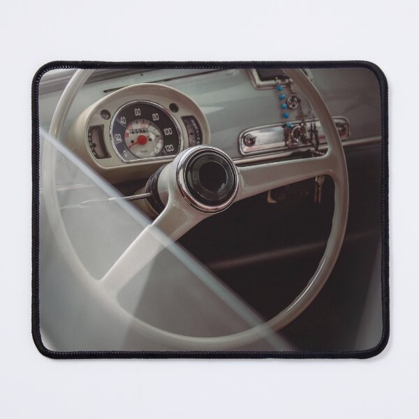 Item preview, Classic Fiat 600 Steering Wheel - Vintage Italian Car Interior Photography designed and sold by enzoade.