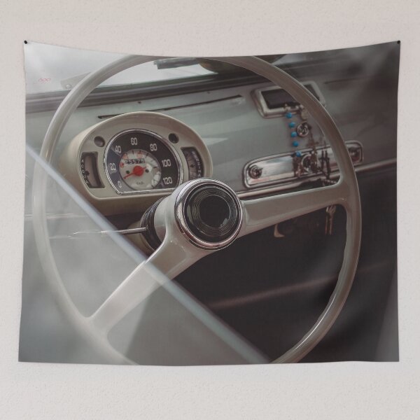 Item preview, Classic Fiat 600 Steering Wheel - Vintage Italian Car Interior Photography designed and sold by enzoade.