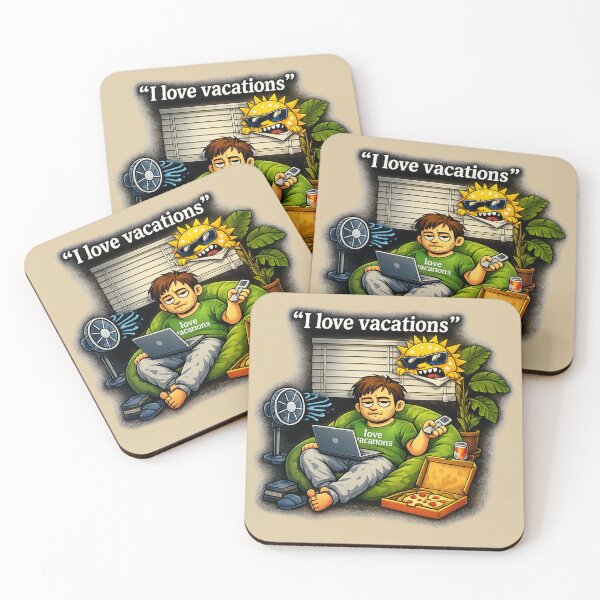 Item preview, “I Love Vacations” Funny Introvert Meme – Lazy Work From Home Sun Humor designed and sold by MartBook.