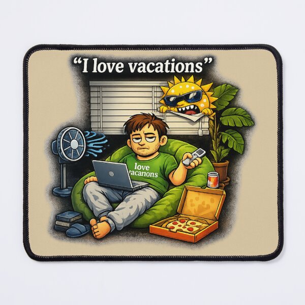 Item preview, “I Love Vacations” Funny Introvert Meme – Lazy Work From Home Sun Humor designed and sold by MartBook.