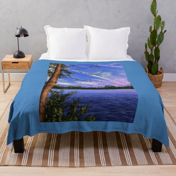 Item preview, Landscape painting of blue lake designed and sold by Witseart.