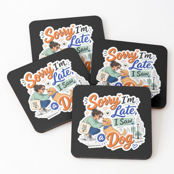 Item preview, Sorry I'm Late I Saw a Dog Sticker  designed and sold by Sketchlegacy.