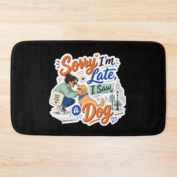 Item preview, Sorry I'm Late I Saw a Dog Sticker  designed and sold by Sketchlegacy.