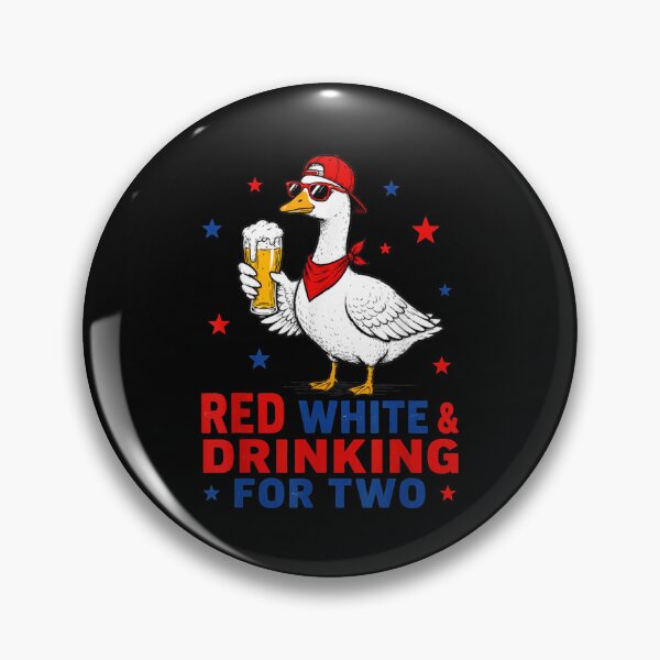 Item preview, Funny Red White And Drinking For Two Patriotic American Goose Beer designed and sold by EricCotanori.