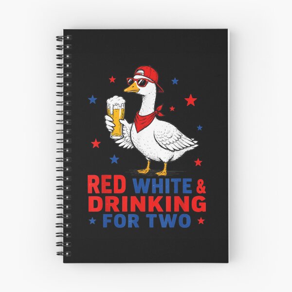 Item preview, Funny Red White And Drinking For Two Patriotic American Goose Beer designed and sold by EricCotanori.