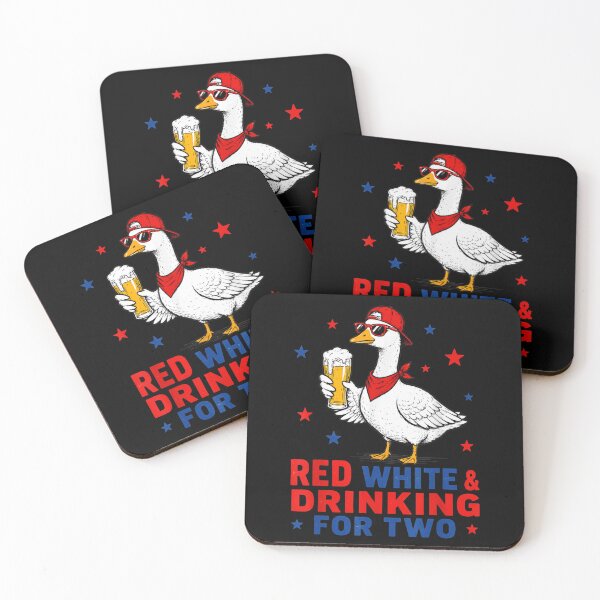 Item preview, Funny Red White And Drinking For Two Patriotic American Goose Beer designed and sold by EricCotanori.