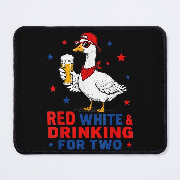 Item preview, Funny Red White And Drinking For Two Patriotic American Goose Beer designed and sold by EricCotanori.
