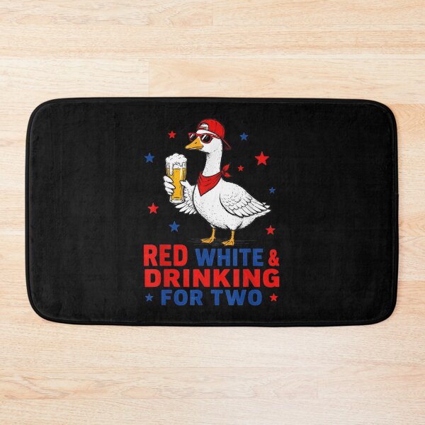 Item preview, Funny Red White And Drinking For Two Patriotic American Goose Beer designed and sold by EricCotanori.