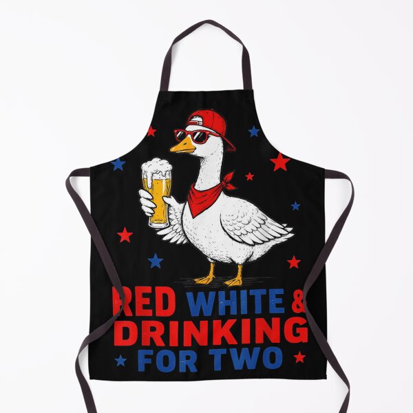Item preview, Funny Red White And Drinking For Two Patriotic American Goose Beer designed and sold by EricCotanori.