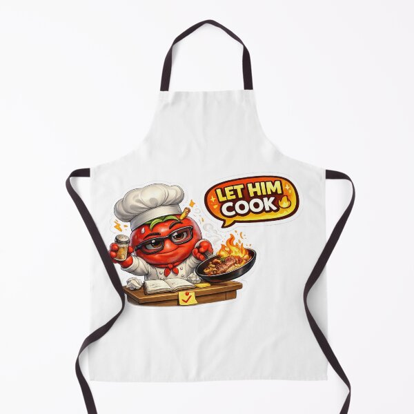 Item preview, Let Him Cook Funny Tomato Chef Meme Sticker designed and sold by Bhinfy.