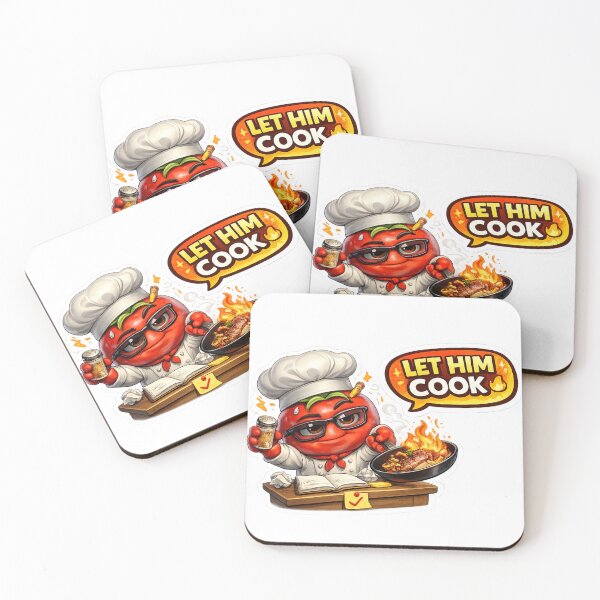 Item preview, Let Him Cook Funny Tomato Chef Meme Sticker designed and sold by Bhinfy.