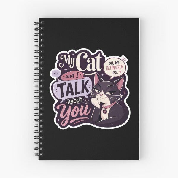 Item preview, My Cat and I Talk About You Funny Cat Sticker  designed and sold by Sketchlegacy.
