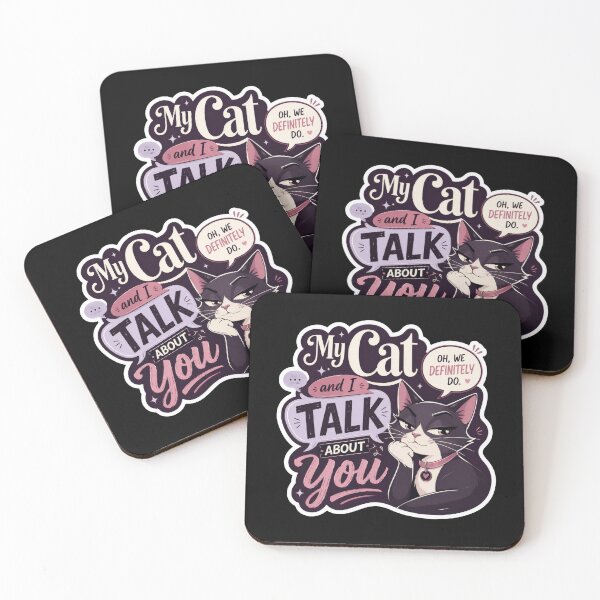 Item preview, My Cat and I Talk About You Funny Cat Sticker  designed and sold by Sketchlegacy.