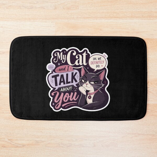 Item preview, My Cat and I Talk About You Funny Cat Sticker  designed and sold by Sketchlegacy.
