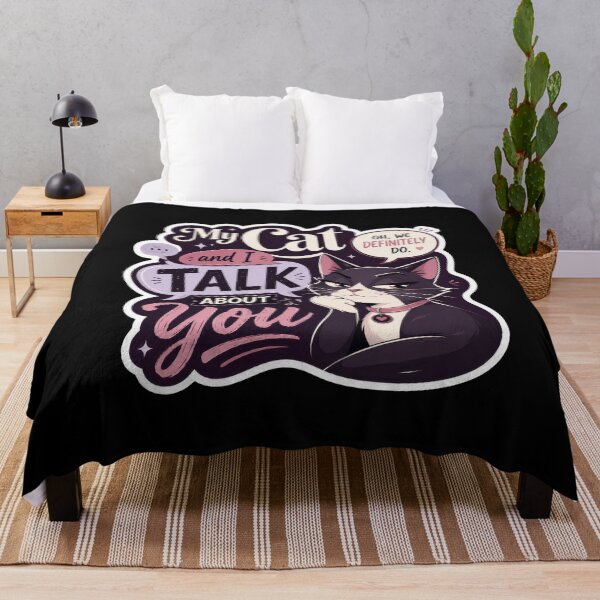 Item preview, My Cat and I Talk About You Funny Cat Sticker designed and sold by Sketchlegacy.