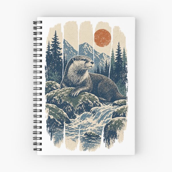 Item preview, River Otter on the Mossy Rocks designed and sold by VisualArtsOasis.