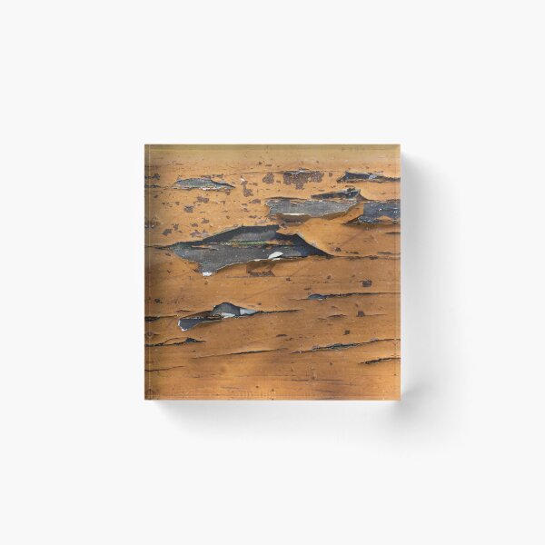 Item preview, Peeling Orange Paint On Weathered Wood Plank Texture Showing Decay And Rustic Distress designed and sold by Nmallia.
